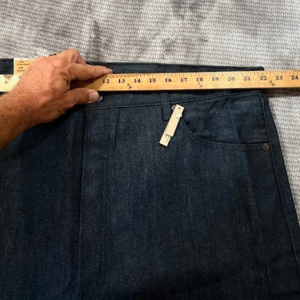 Levis 501 Original Fit Shrink To Fit Jeans Mens 44x34 Indigo Blue Rigid Denim